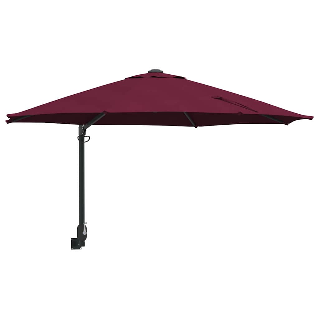 Havesol 248 x 248 x 148 cm Polyester og Stål Bordeaux Rød