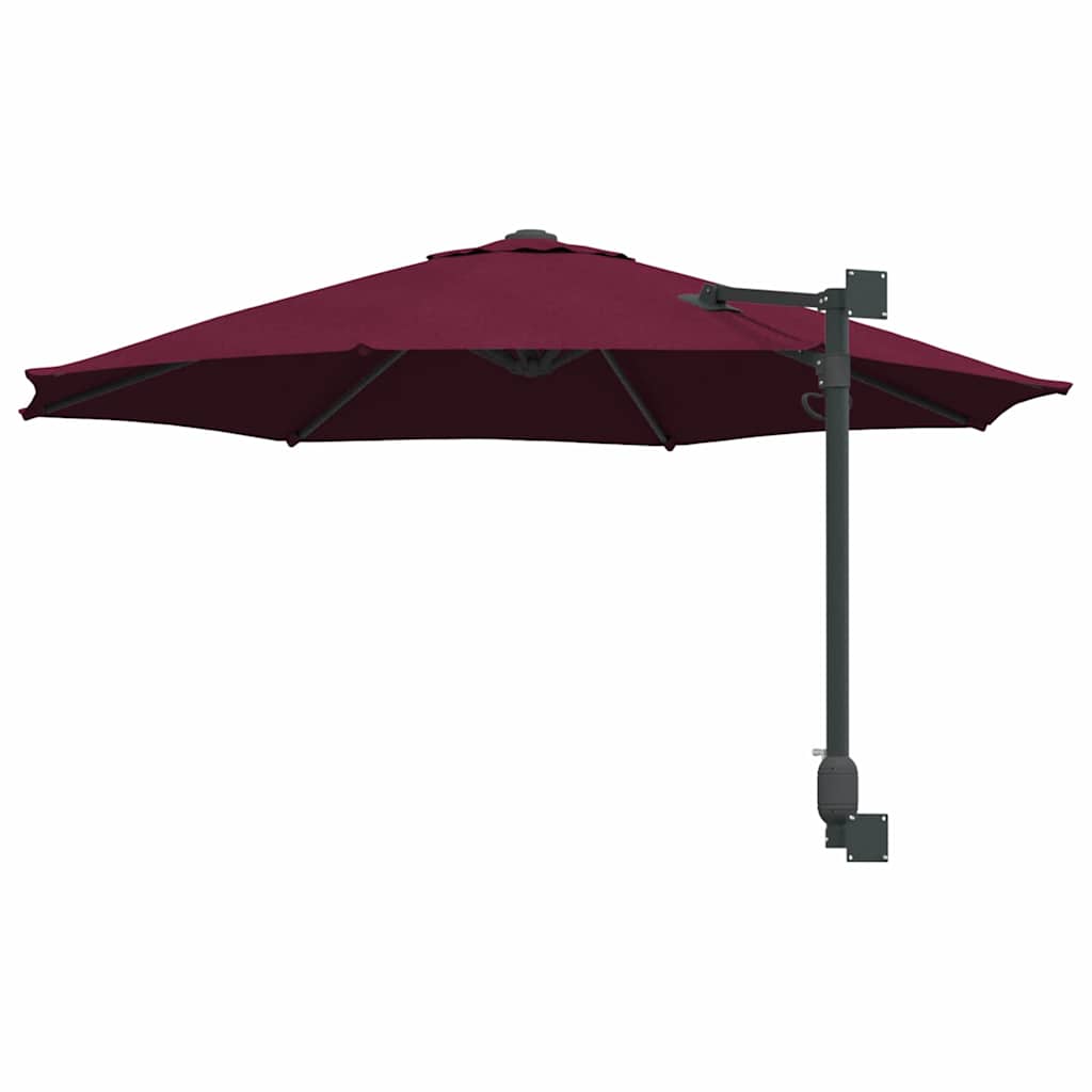 Havesol 248 x 248 x 148 cm Polyester og Stål Bordeaux Rød
