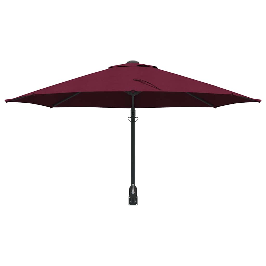 Havesol 248 x 248 x 148 cm Polyester og Stål Bordeaux Rød