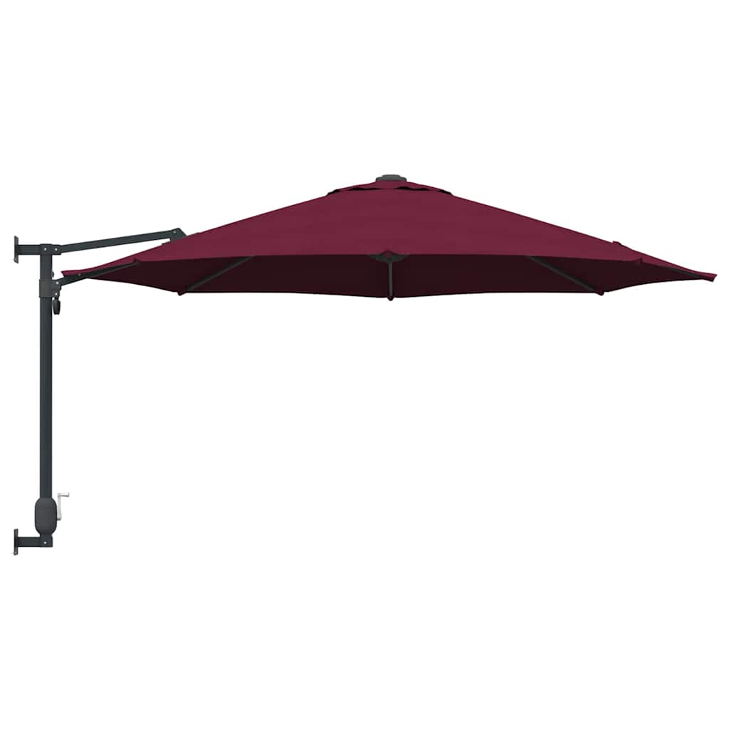 Havesol 248 x 248 x 148 cm Polyester og Stål Bordeaux Rød