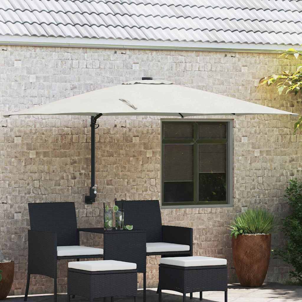 Havesol Sandfarvet 248,5 x 247,5 x 160 cm Polyester og Stål
