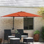 Havesol Terrakotta 248,5 x 247,5 x 160 cm Polyester og Stål