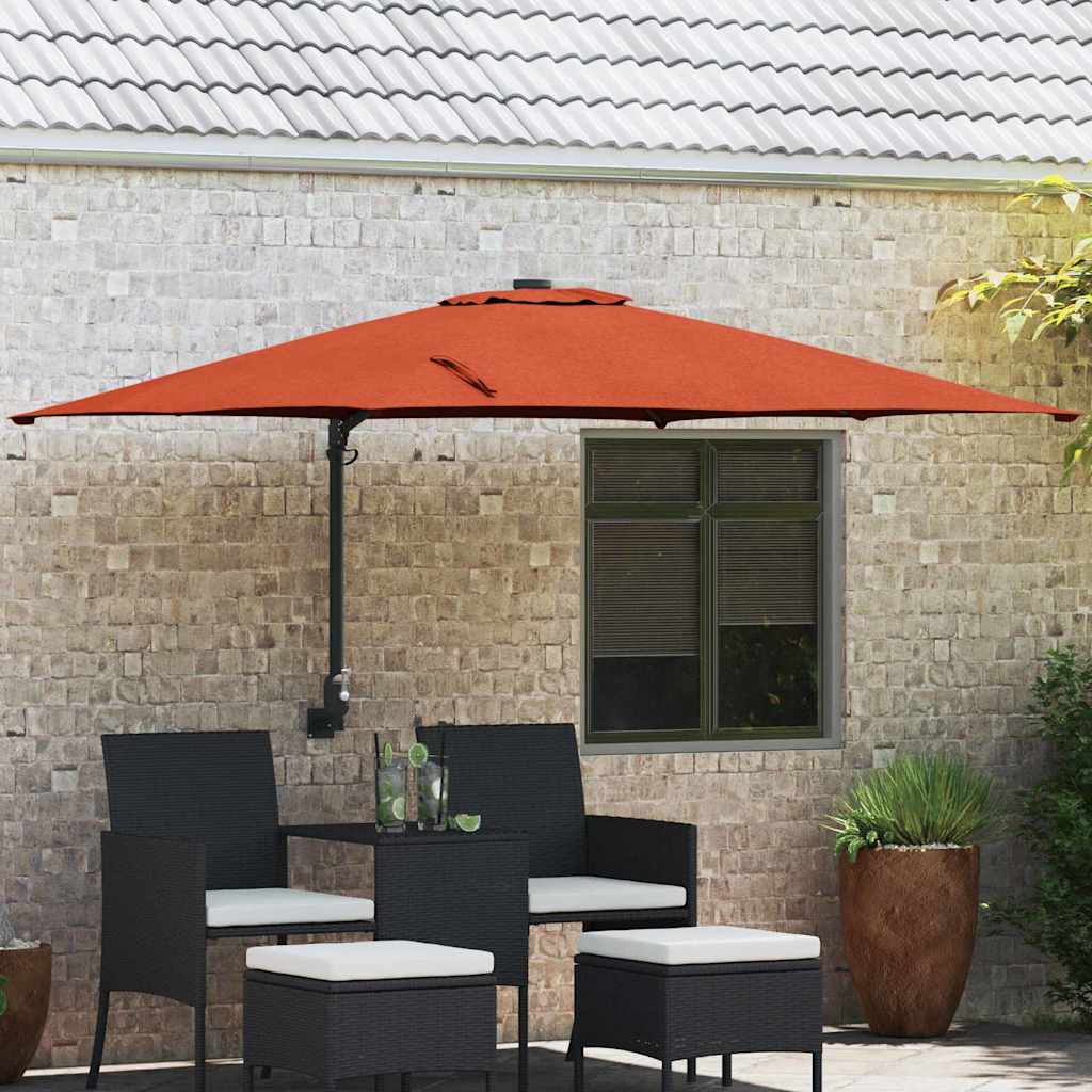 Havesol Terrakotta 248,5 x 247,5 x 160 cm Polyester og Stål
