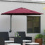 Havesol Bordeaux Rød 248 x 248 x 148 cm Polyester og Stål