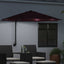 Havesol Bordeaux Rød 248 x 248 x 148 cm Polyester og Stål