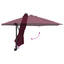 Havesol 248 x 248 x 148 cm Polyester og Stål Bordeaux Rød