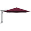 Havesol 248 x 248 x 148 cm Polyester og Stål Bordeaux Rød