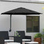 Havesol 248 x 248 x 148 cm Polyester og Stål Sort