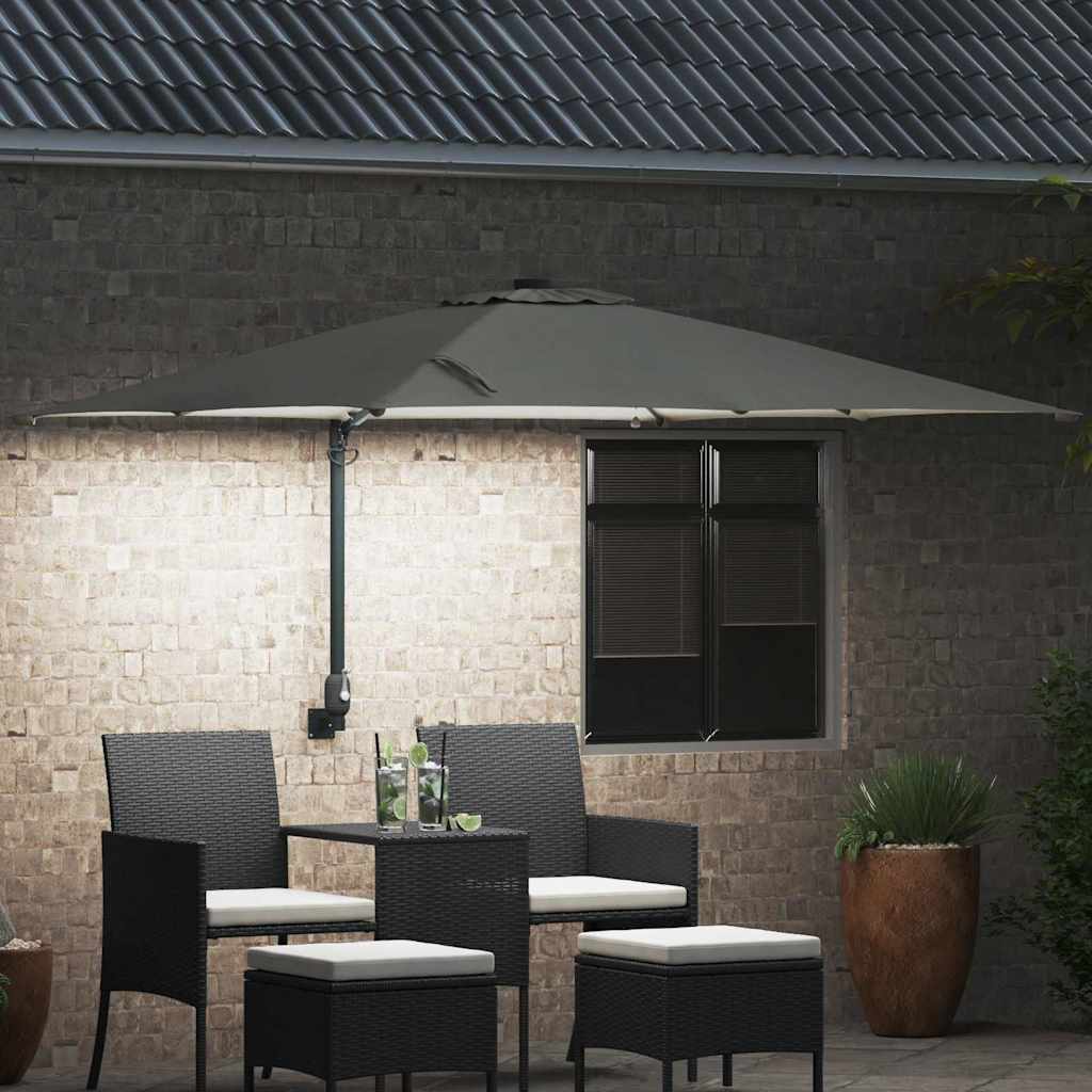 Havesol Sandfarvet 248,5 x 247,5 x 160 cm Polyester og Stål