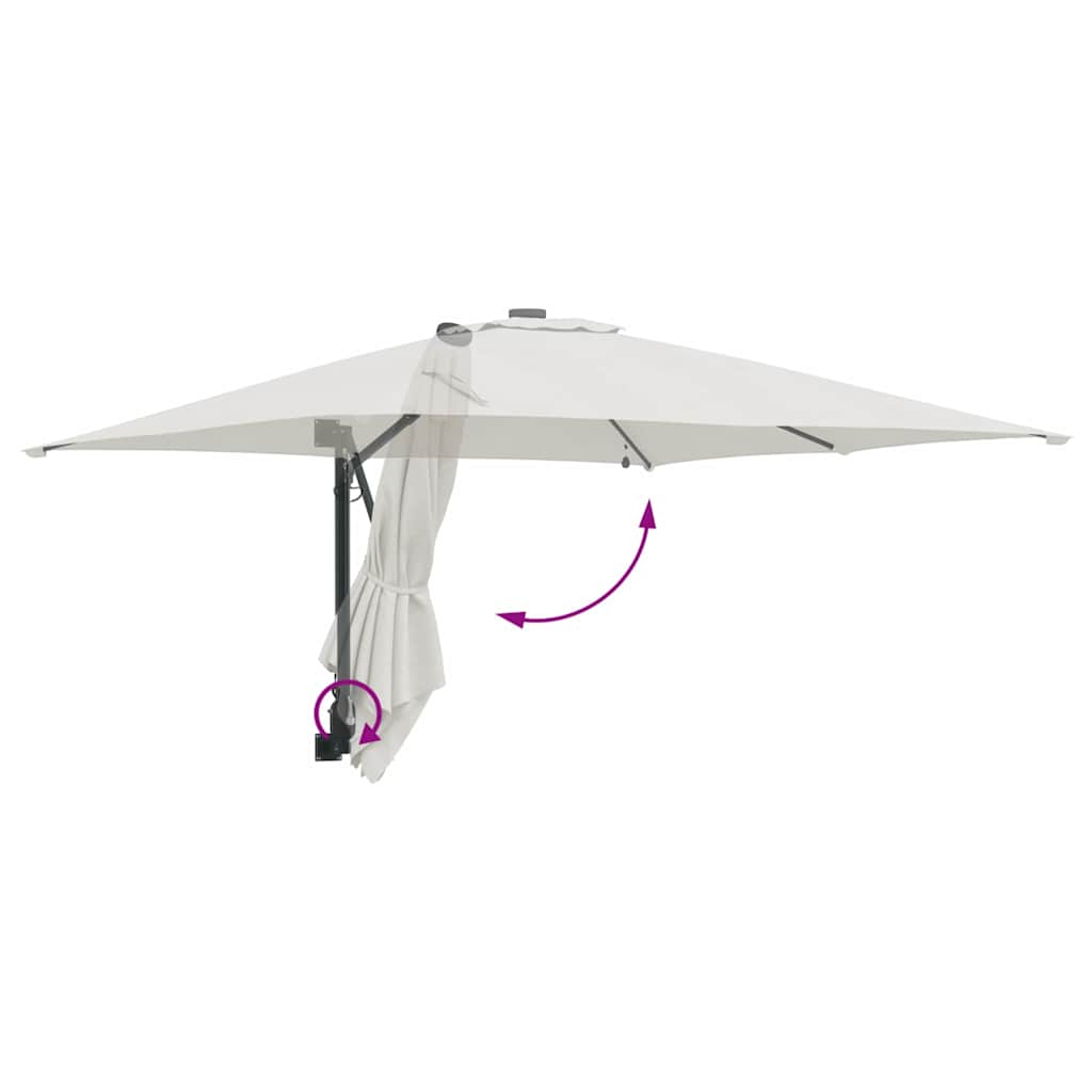 Havesol Sandfarvet 248,5 x 247,5 x 160 cm Polyester og Stål