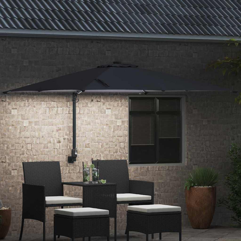 Havesol Antracit 248,5 x 247,5 x 160 cm Polyester og Stål