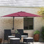 Havesol Bordeaux Rød 248,5 x 247,5 x 160 cm Polyester og Stål