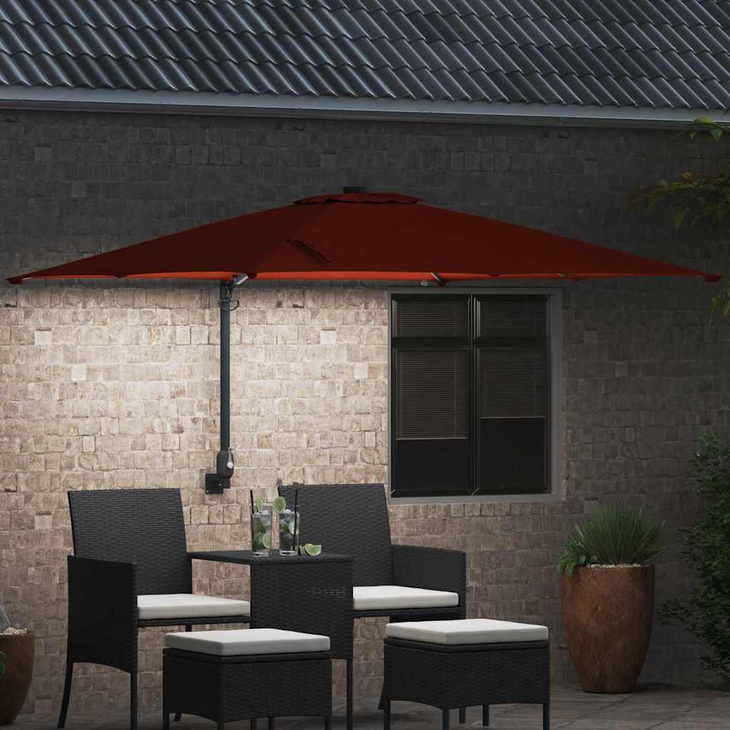 Havesol Terrakotta 248,5 x 247,5 x 160 cm Polyester og Stål