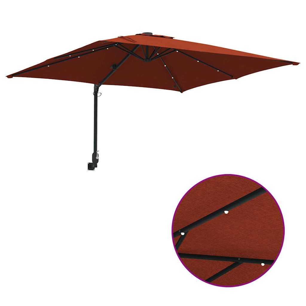 Havesol Terrakotta 248,5 x 247,5 x 160 cm Polyester og Stål