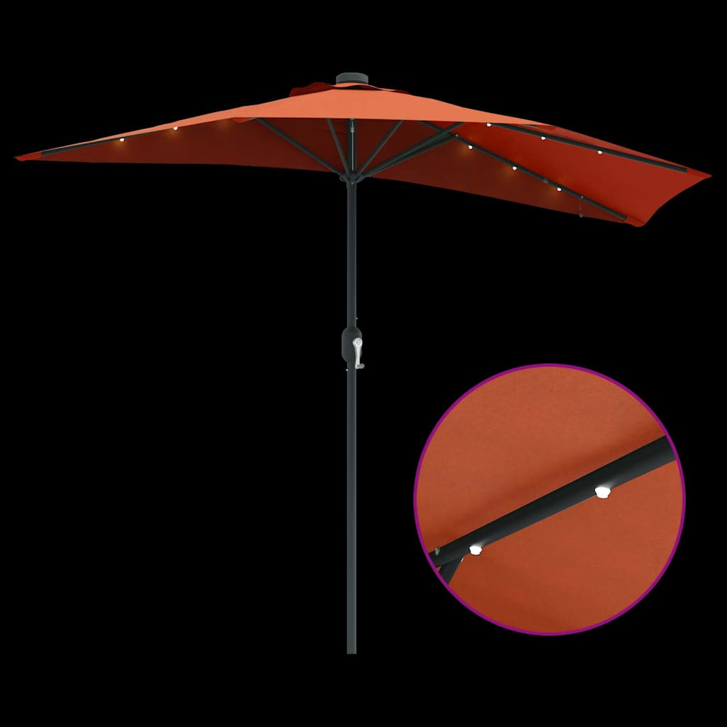 Havesol Terrakotta 294 x 150 x 223 cm Polyester og Stål