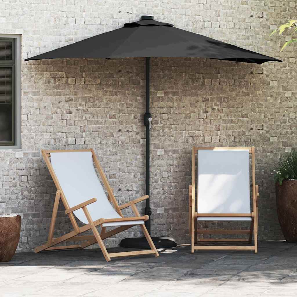 Havesol Sort 294 x 150 x 223 cm Polyester og Stål