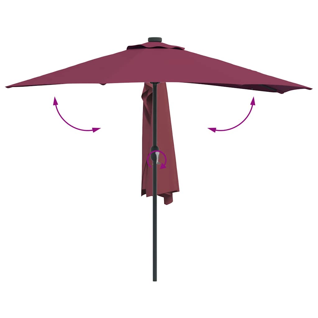 Havesol 294 x 150 x 224 cm Polyester og Stål Bordeaux Rød