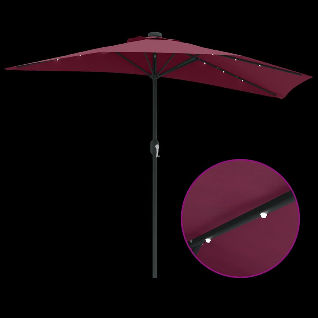Havesol 294 x 150 x 224 cm Polyester og Stål Bordeaux Rød