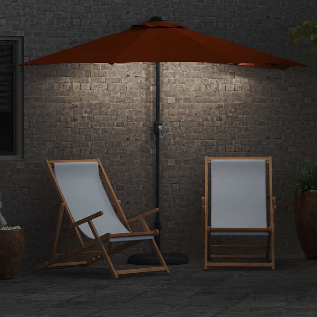 Havesol 294 x 150 x 224 cm Polyester og Stål Terrakotta