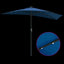 Havesol 294 x 150 x 224 cm Polyester og Stål Azurblå