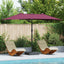 Havesol Bordeaux Rød 385 x 209 x 244 cm Polyester og Stål