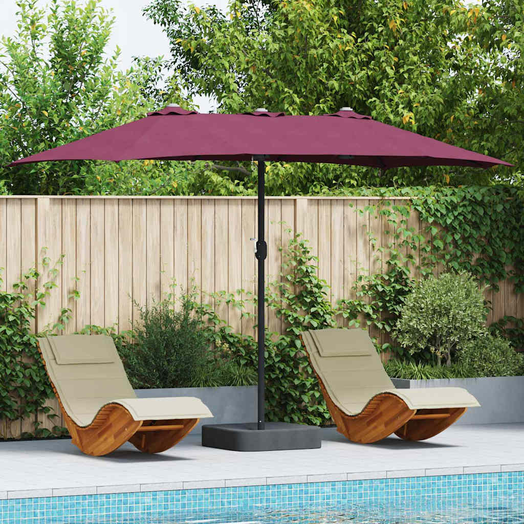 Havesol Bordeaux Rød 385 x 209 x 244 cm Polyester og Stål