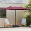 Havesol Bordeaux Rød 385 x 209 x 244 cm Polyester og Stål