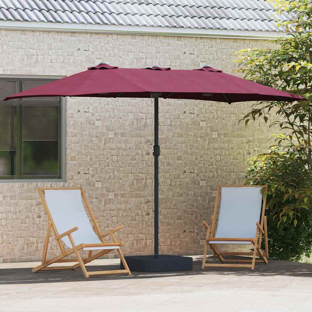 Havesol Bordeaux Rød 385 x 209 x 244 cm Polyester og Stål