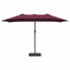 Havesol Bordeaux Rød 385 x 209 x 244 cm Polyester og Stål
