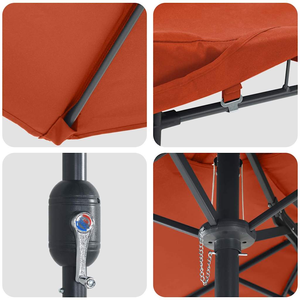 Havesol Terrakotta 385 x 209 x 244 cm Polyester og Stål