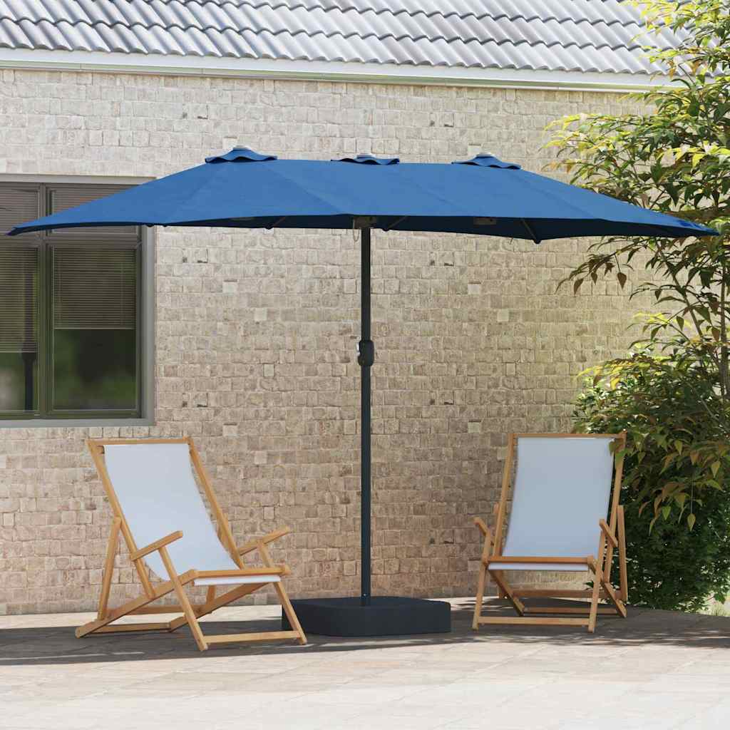 Havesol 385 x 209 x 244 cm Polyester og Stål Azurblå