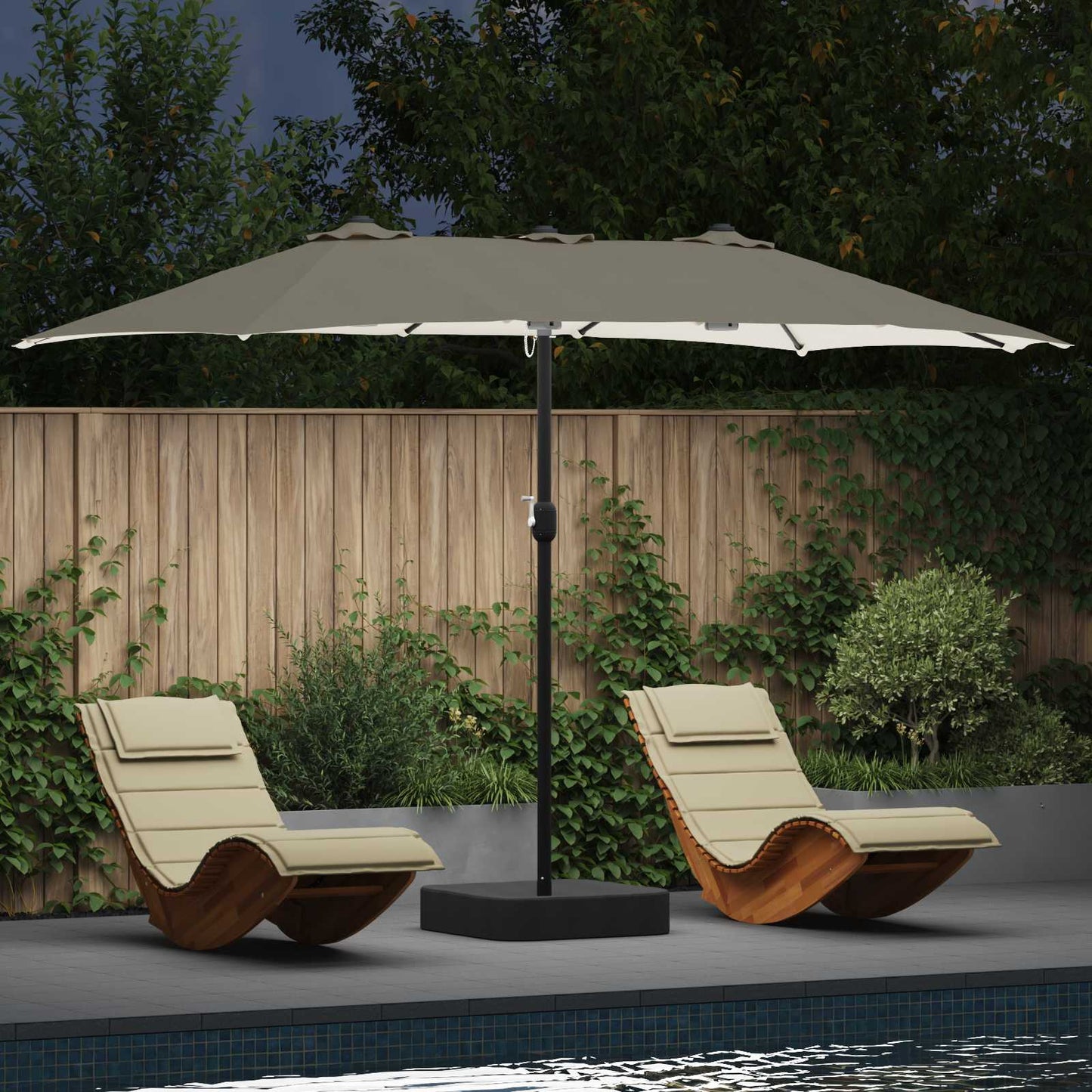 Havesol Sand og Antracit 385 x 209 x 244 cm Polyester