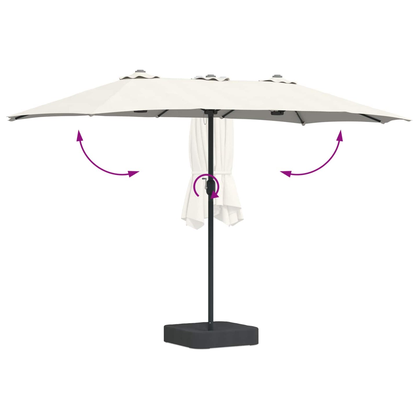 Havesol Sand og Antracit 385 x 209 x 244 cm Polyester