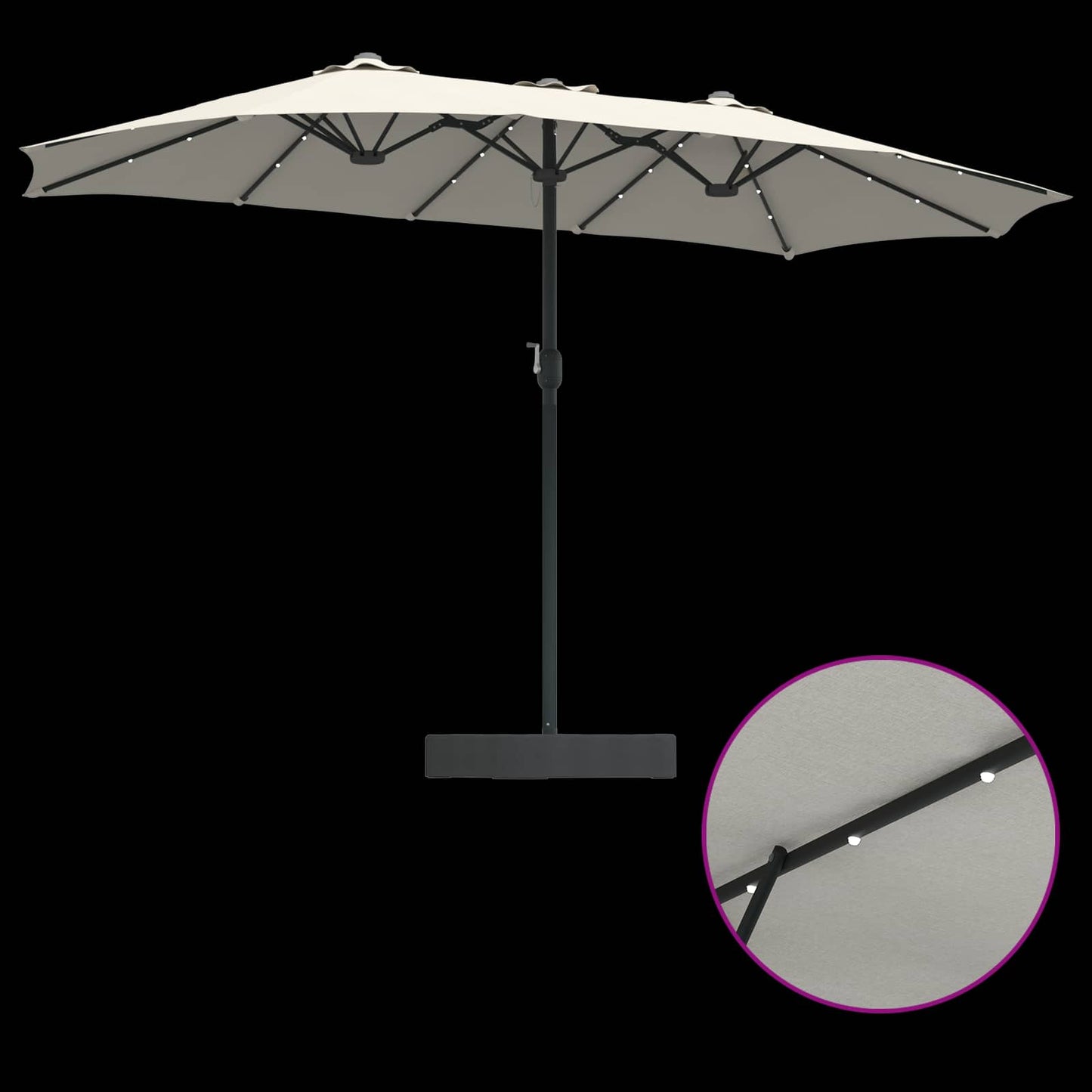 Havesol Sand og Antracit 385 x 209 x 244 cm Polyester