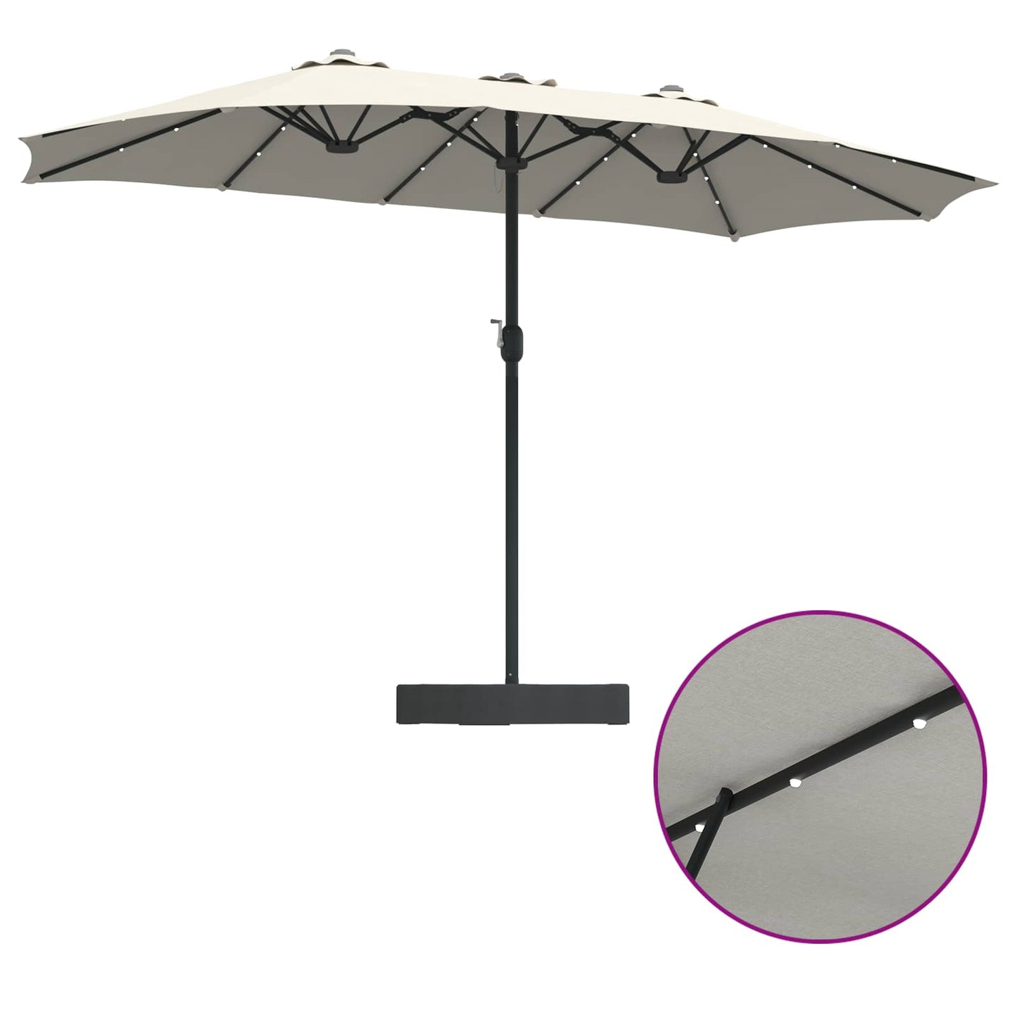 Havesol Sand og Antracit 385 x 209 x 244 cm Polyester