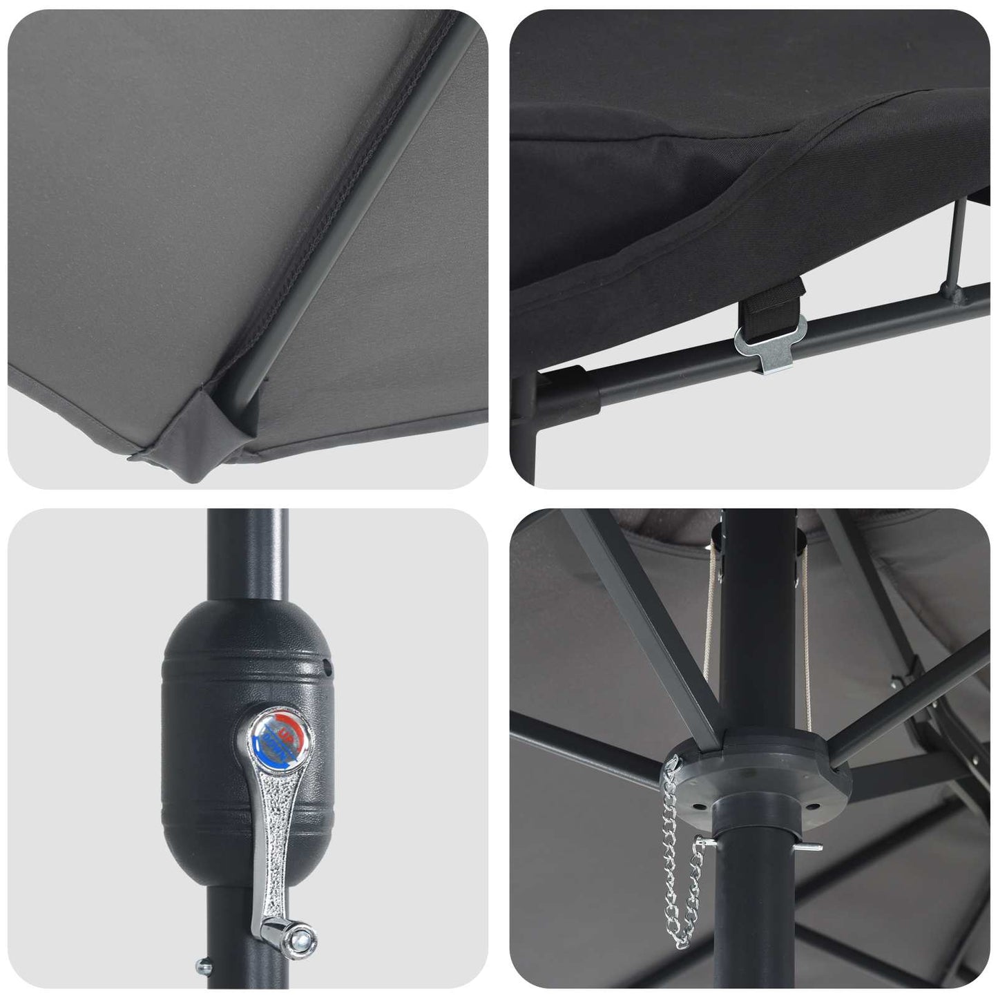 Havesol Antracit 385 x 209 x 244 cm Polyester