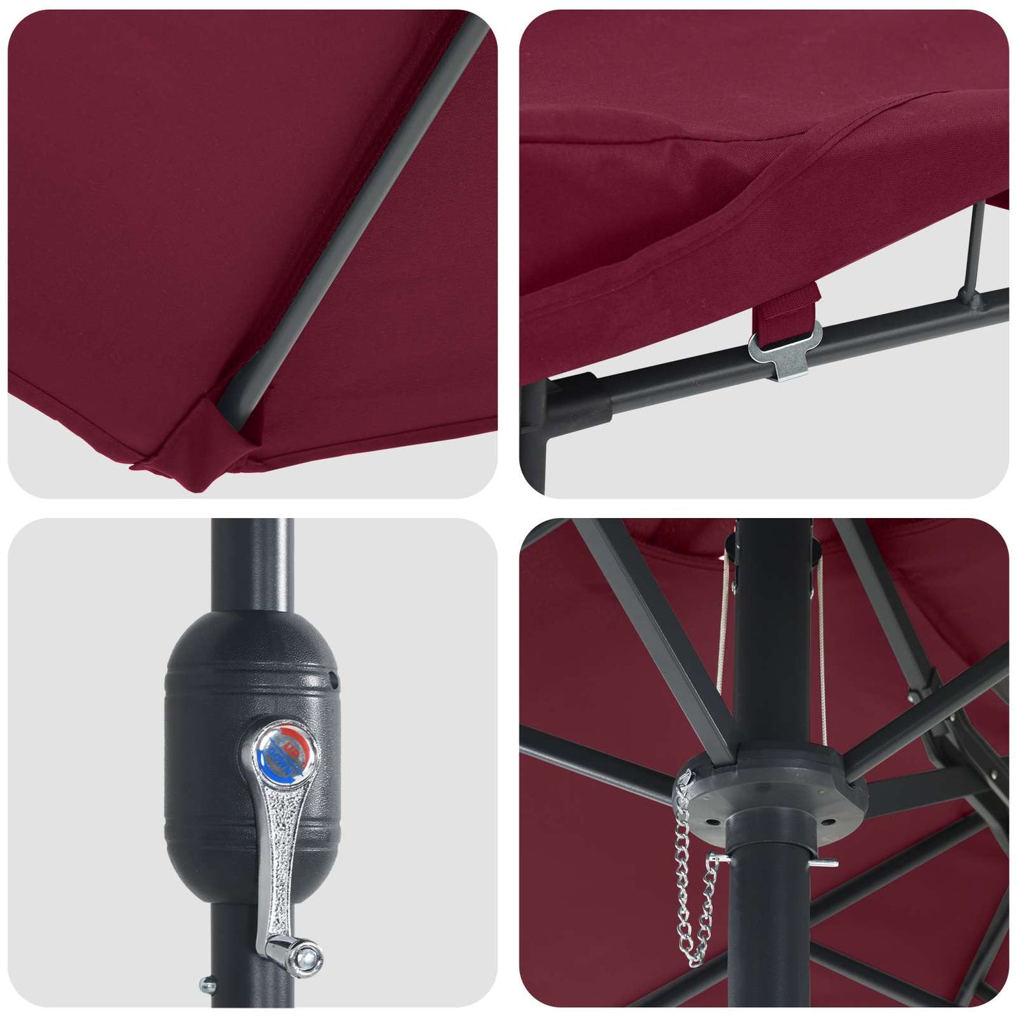 Havesol Bordeaux Rød 385 x 209 x 244 cm Polyester