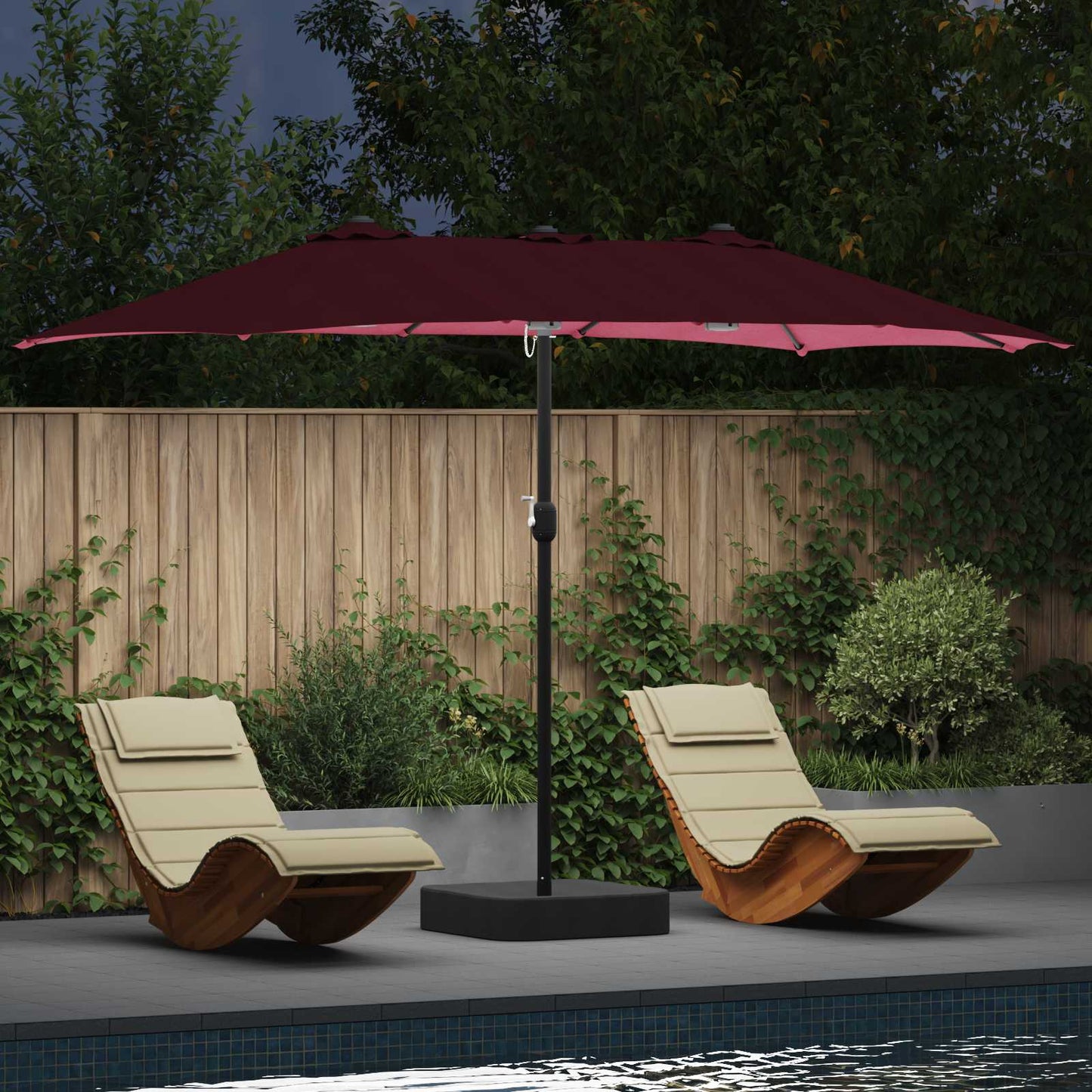 Havesol Bordeaux Rød 385 x 209 x 244 cm Polyester