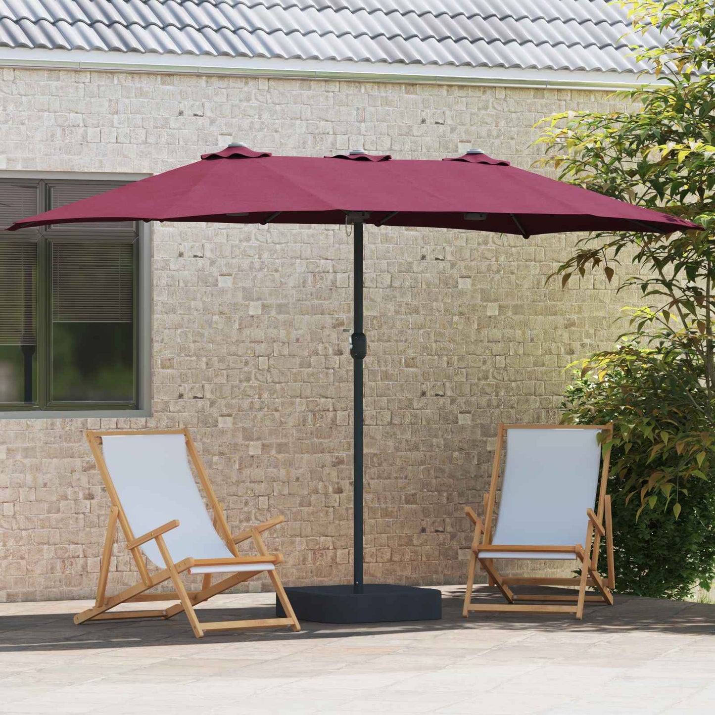 Havesol Bordeaux Rød 385 x 209 x 244 cm Polyester
