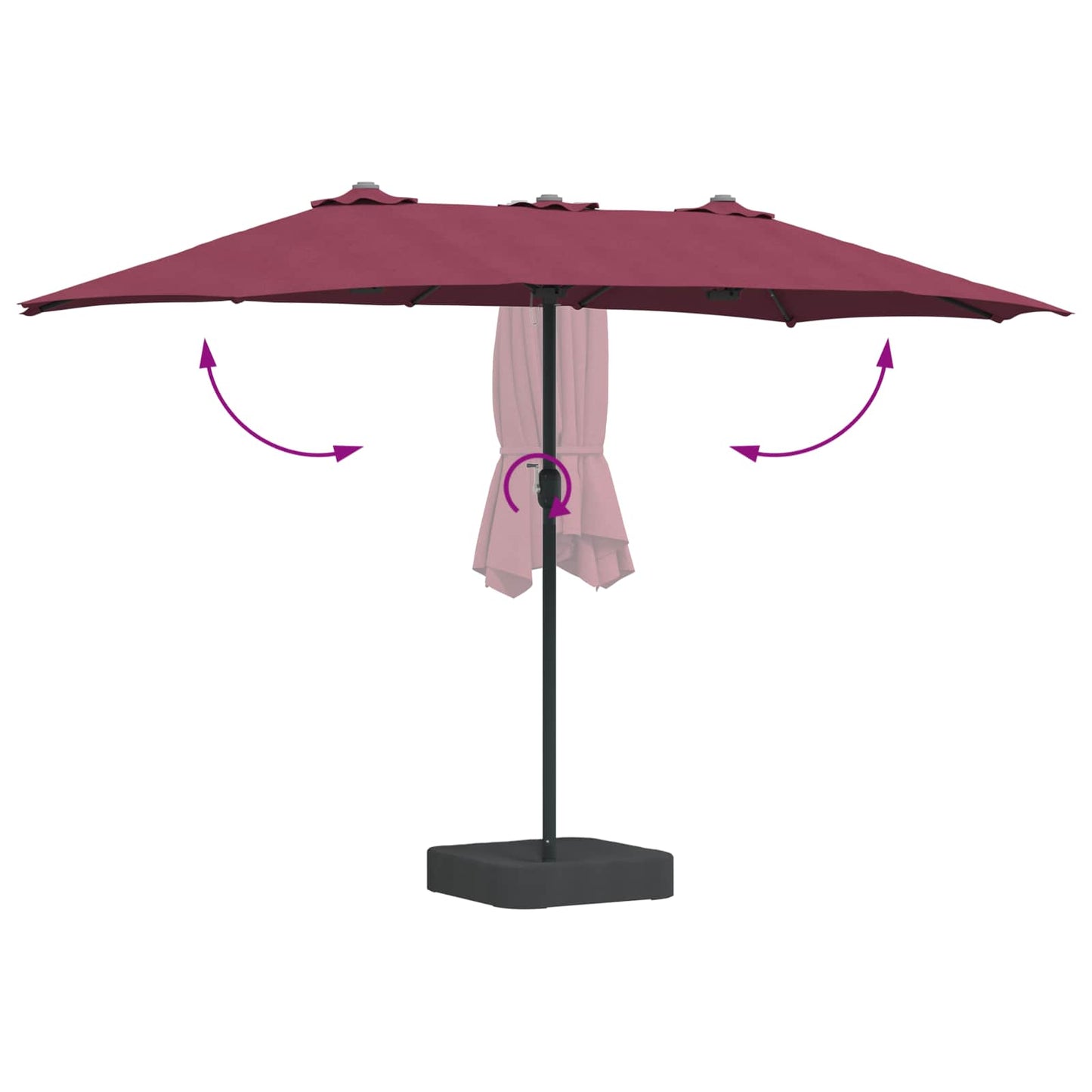 Havesol Bordeaux Rød 385 x 209 x 244 cm Polyester