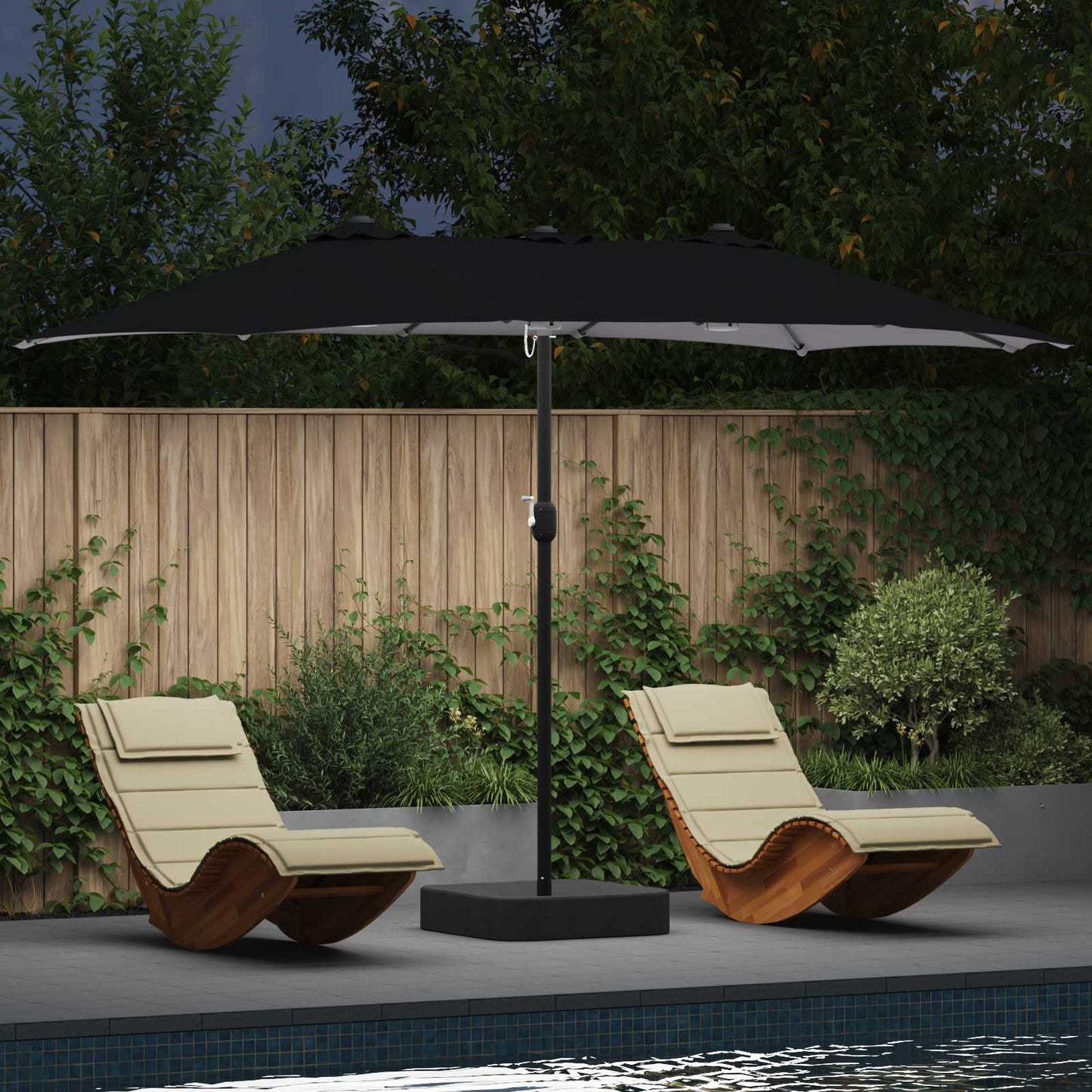 Havesol Sort 385 x 209 x 244 cm Polyester