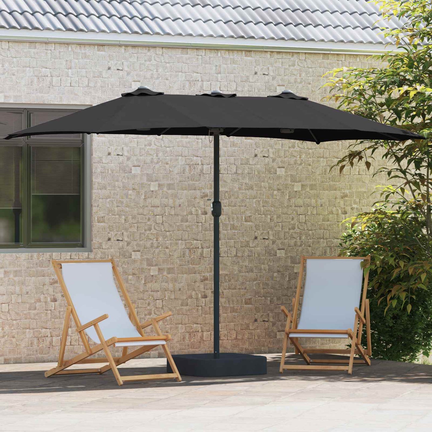 Havesol Sort 385 x 209 x 244 cm Polyester