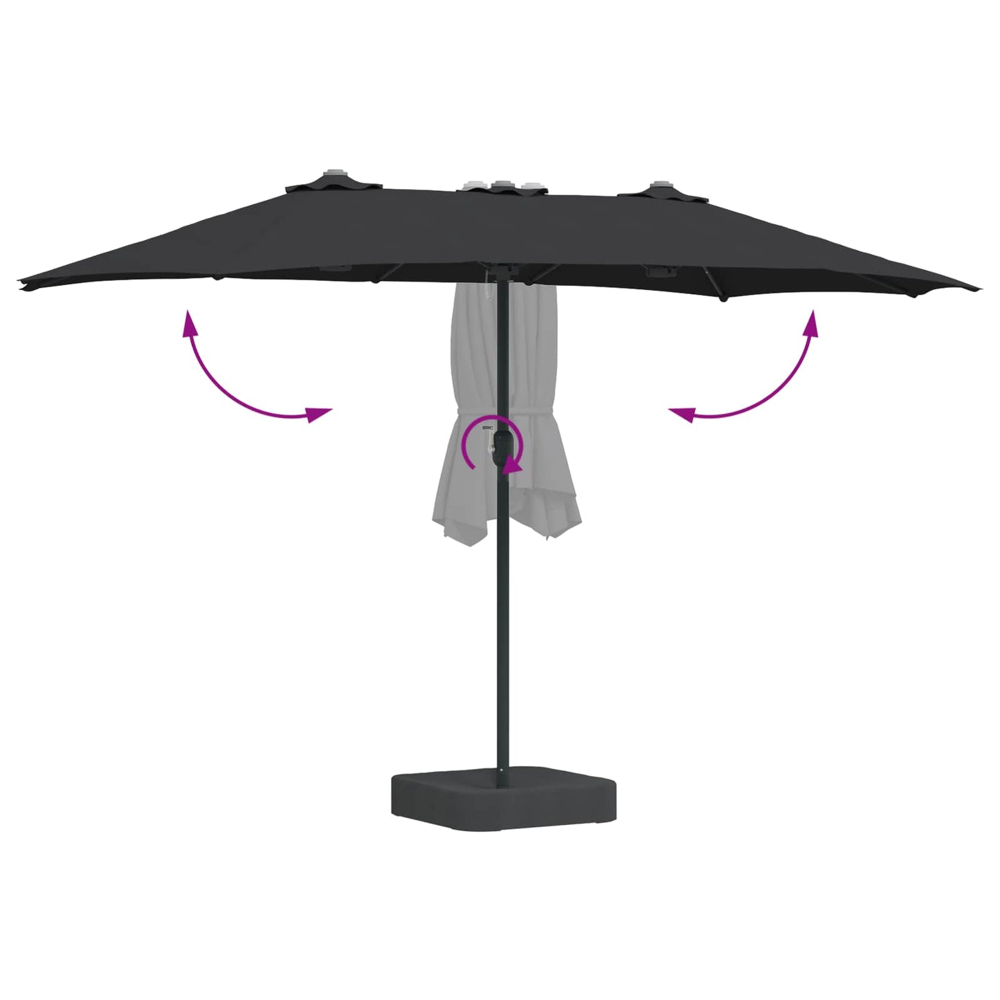 Havesol Sort 385 x 209 x 244 cm Polyester