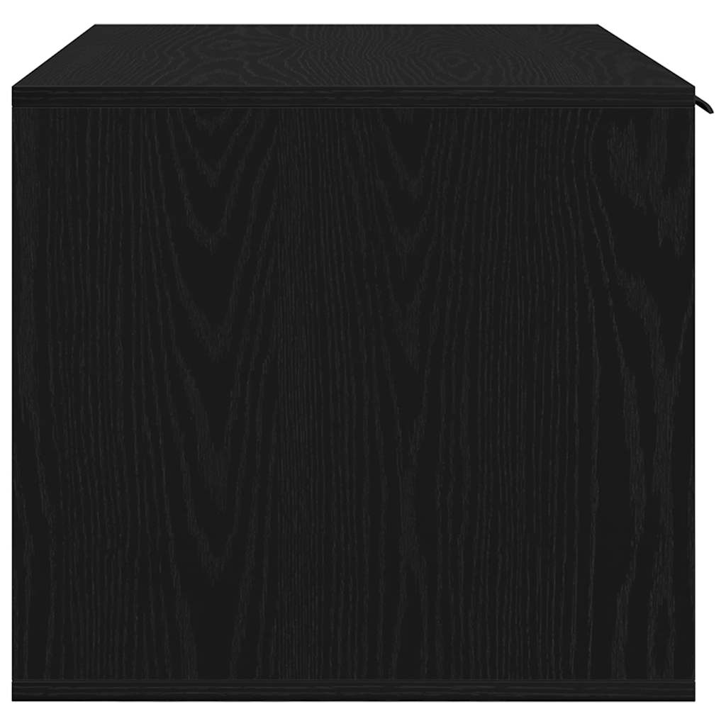 kattebakke sort egetræ 80x50x45 cm konstrueret træ