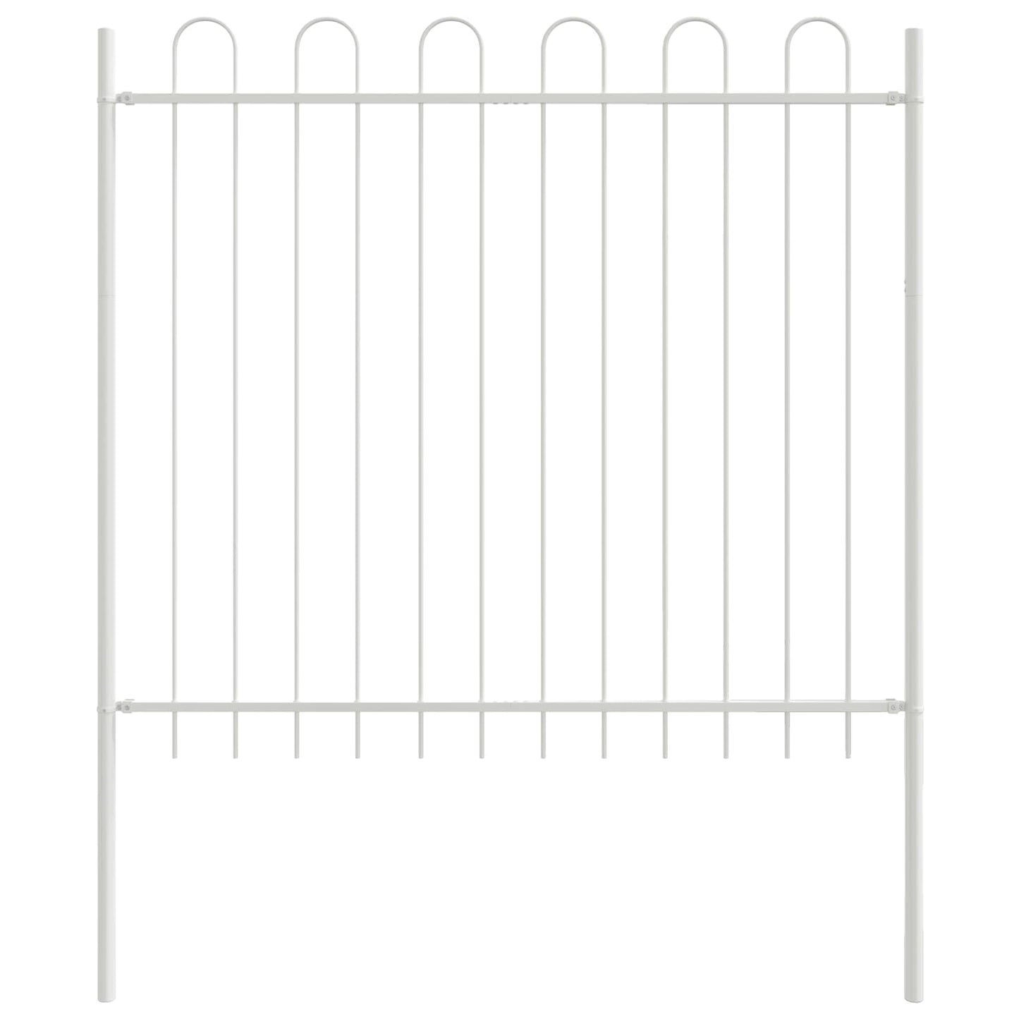 Havehegn BOXTEL 3 pcs 5,1 x 0,8 m Pulverlakeret stål Hvid
