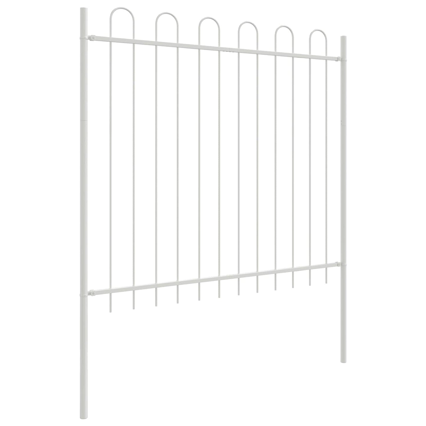 Havehegn BOXTEL 3 pcs 5,1 x 0,8 m Pulverlakeret stål Hvid