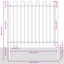 Havehegn BOXTEL 3 pcs 5,1 x 0,8 m Pulverlakeret stål Hvid