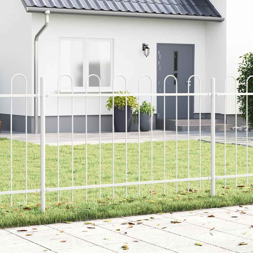 Havehegn BOXTEL 3 stk. 5,1 x 1 m Pulverlakeret stål Hvid