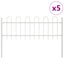 Havehegn BOXTEL 5 pcs 8,5 x 0,6 m Pulverlakeret stål Hvid