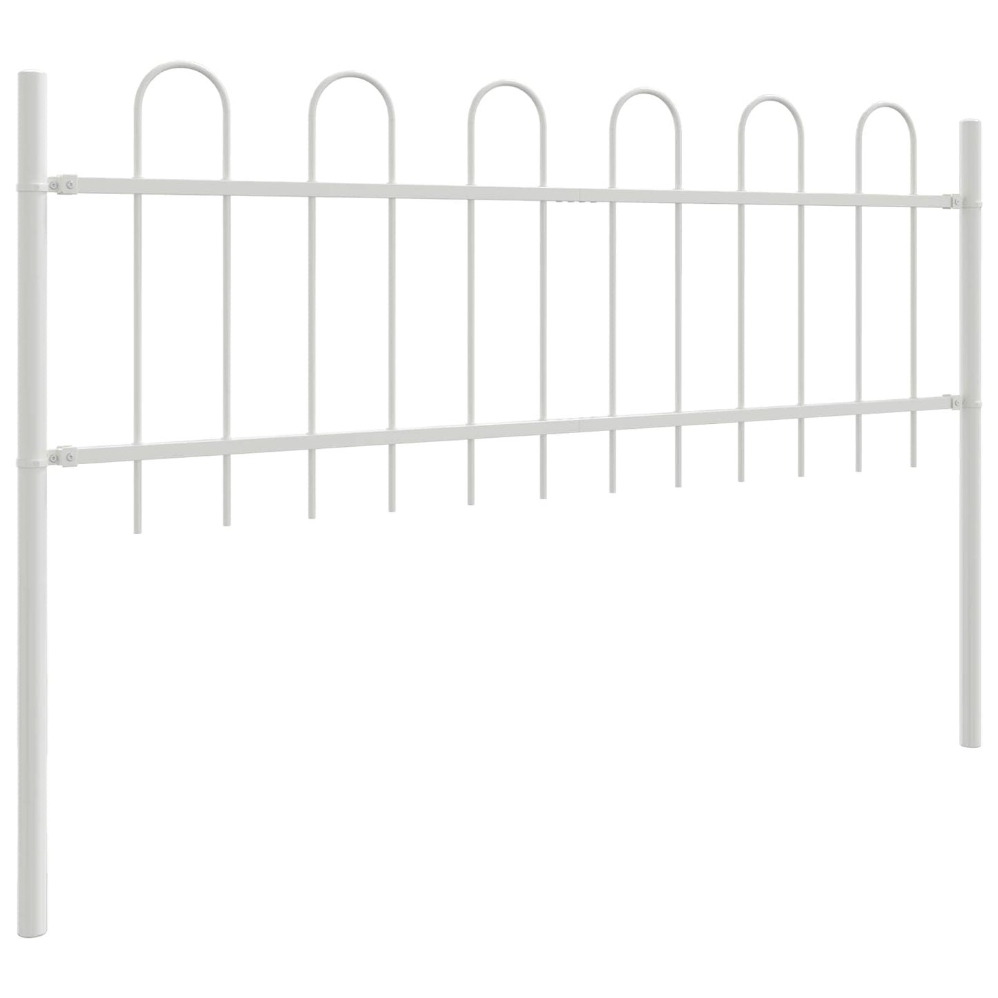 Havehegn BOXTEL 5 pcs 8,5 x 0,6 m Pulverlakeret stål Hvid